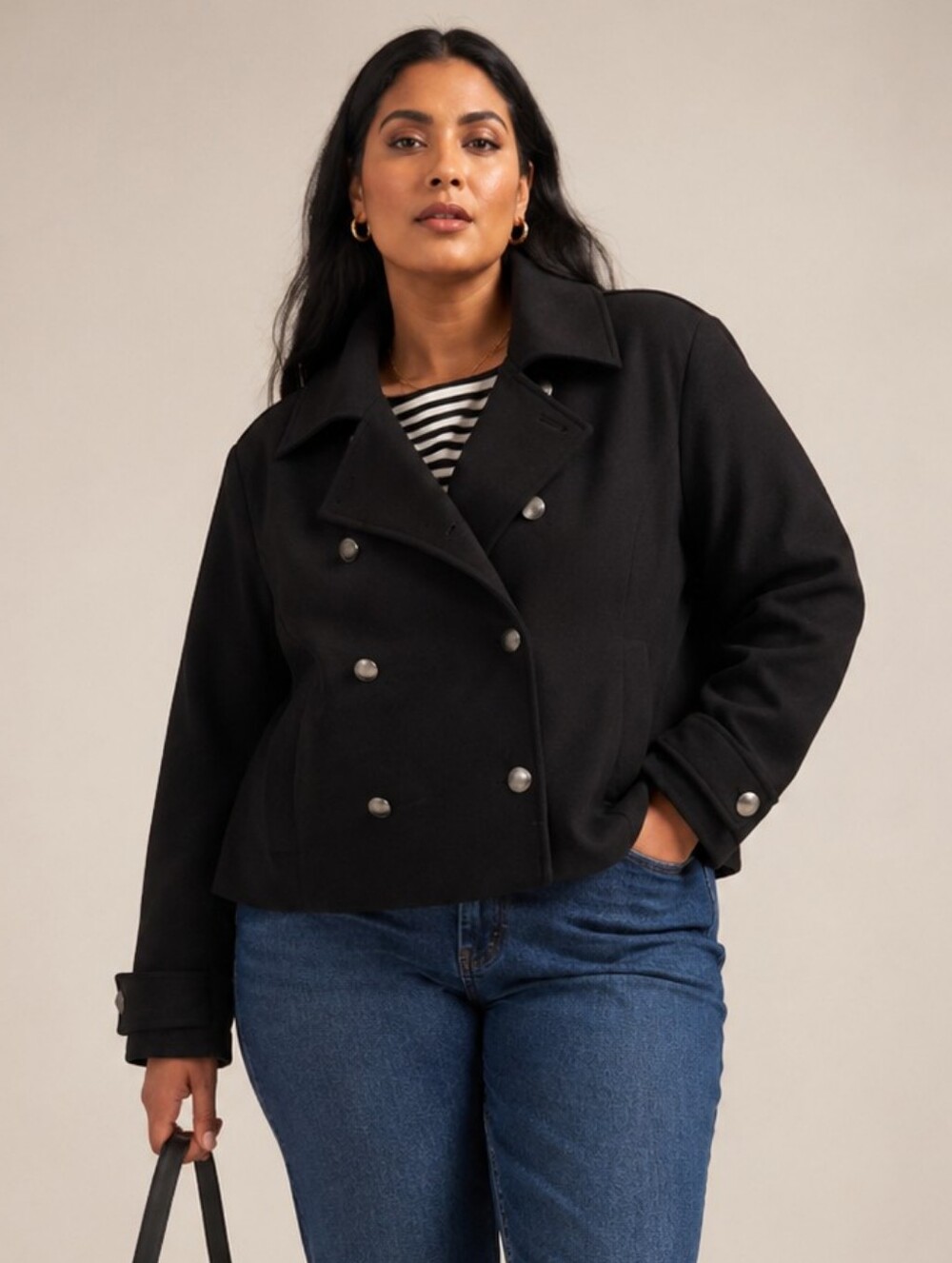 Universal Standar Plus Size Rivington Black Classic Jacket Size 18-20